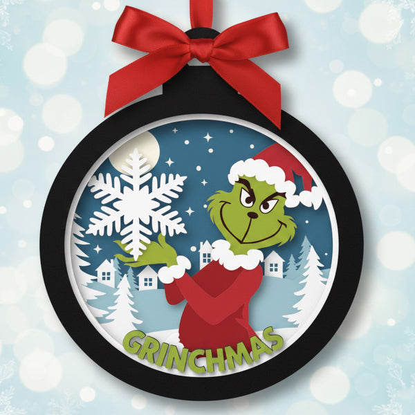 CHRISTMAS ROUND HANGING ORNAMENT BUNDLE Svg