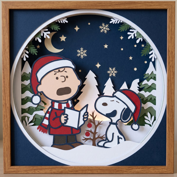 3D SNOOPY SET OF 9 SHADOW BOX SVG