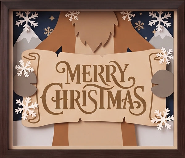 3D REINDEER TRIO SET CHRISTMAS SHADOW BOX SVG