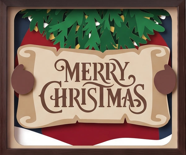 3D GNOME TRIO SET CHRISTMAS SHADOW BOX SVG