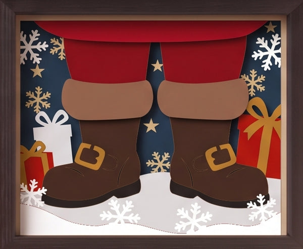 3D GNOME TRIO SET CHRISTMAS SHADOW BOX SVG