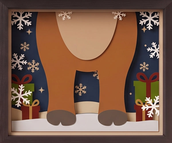 3D REINDEER TRIO SET CHRISTMAS SHADOW BOX SVG