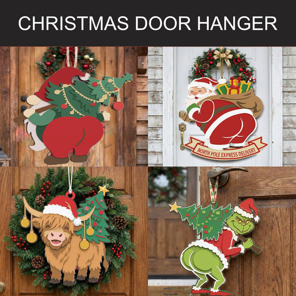 3D CHRISTMAS DOOR HANGER BUNDLE - LARGER THAN MAT SVG