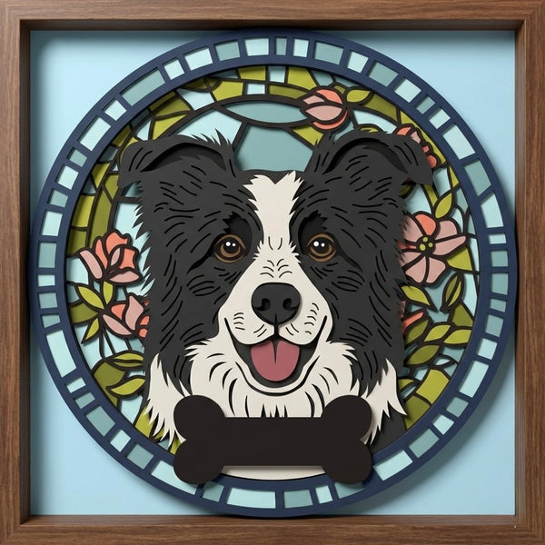 Dog bundle Stained glass custom SHADOW BOX BUNDLE Svg - Cricut Files, Cardstock Svg, Silhouette Files - HelloCrafterSvg