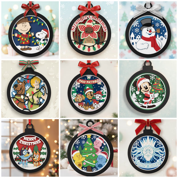 25 EXCLUSIVE CHRISTMAS HANGING ORNAMENT BUNDLE Svg