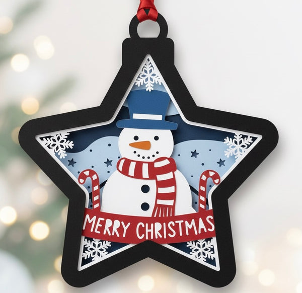 CHRISTMAS STAR HANGING ORNAMENT BUNDLE Svg