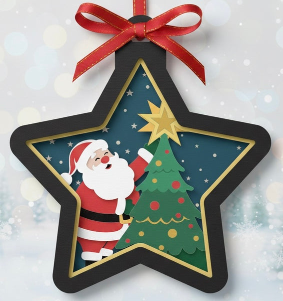 CHRISTMAS STAR HANGING ORNAMENT BUNDLE Svg