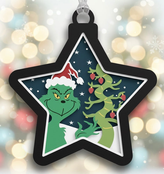 CHRISTMAS STAR HANGING ORNAMENT BUNDLE Svg