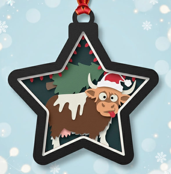 CHRISTMAS STAR HANGING ORNAMENT BUNDLE Svg