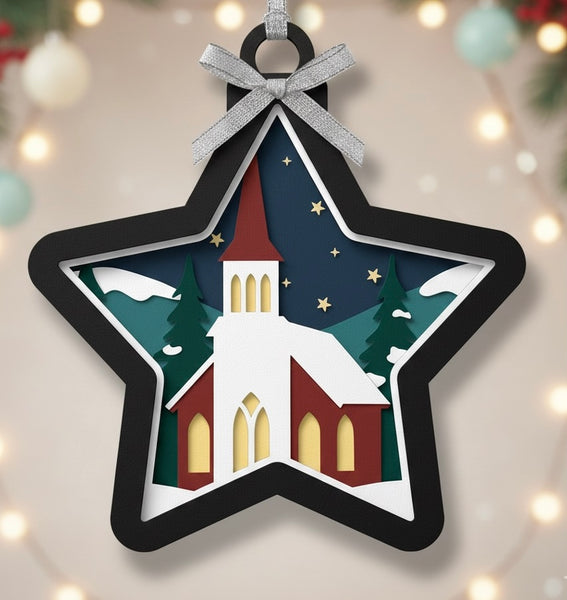 CHRISTMAS STAR HANGING ORNAMENT BUNDLE Svg