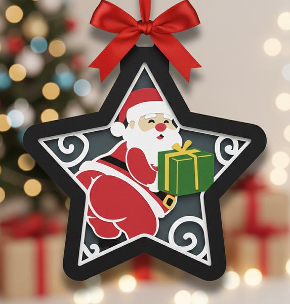 CHRISTMAS STAR HANGING ORNAMENT BUNDLE Svg