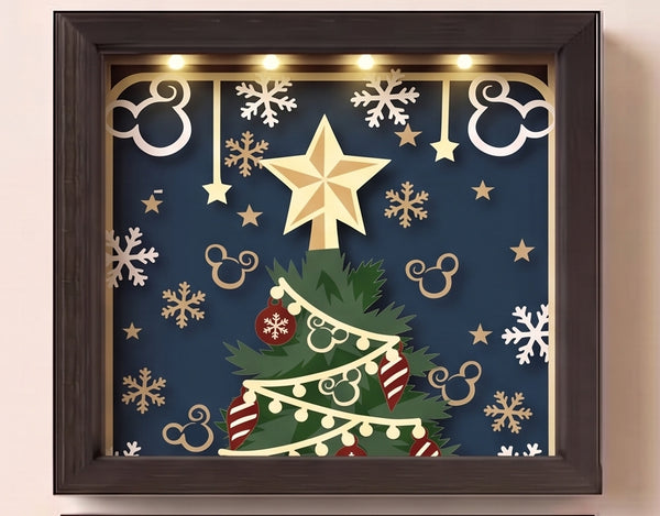 3D CHRISTMAS TREE TRIO SET SHADOW BOX SVG