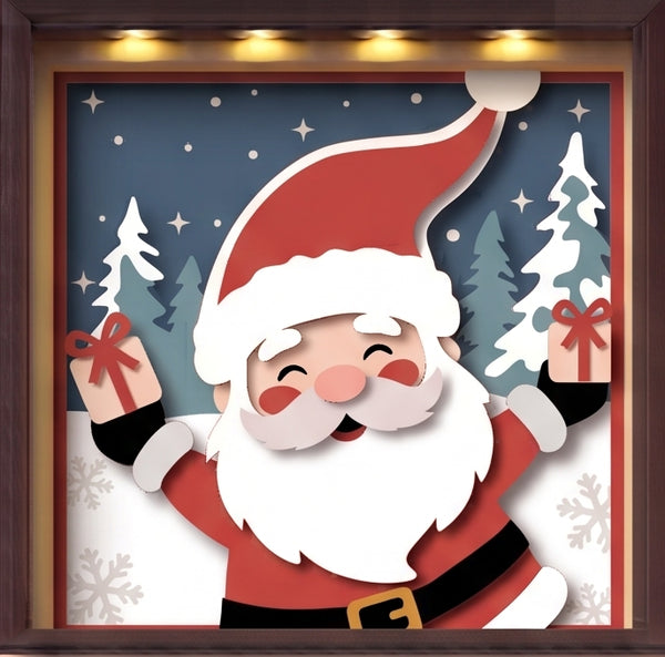 3D CHRISTMAS TRIO SET SHADOW BOX SVG