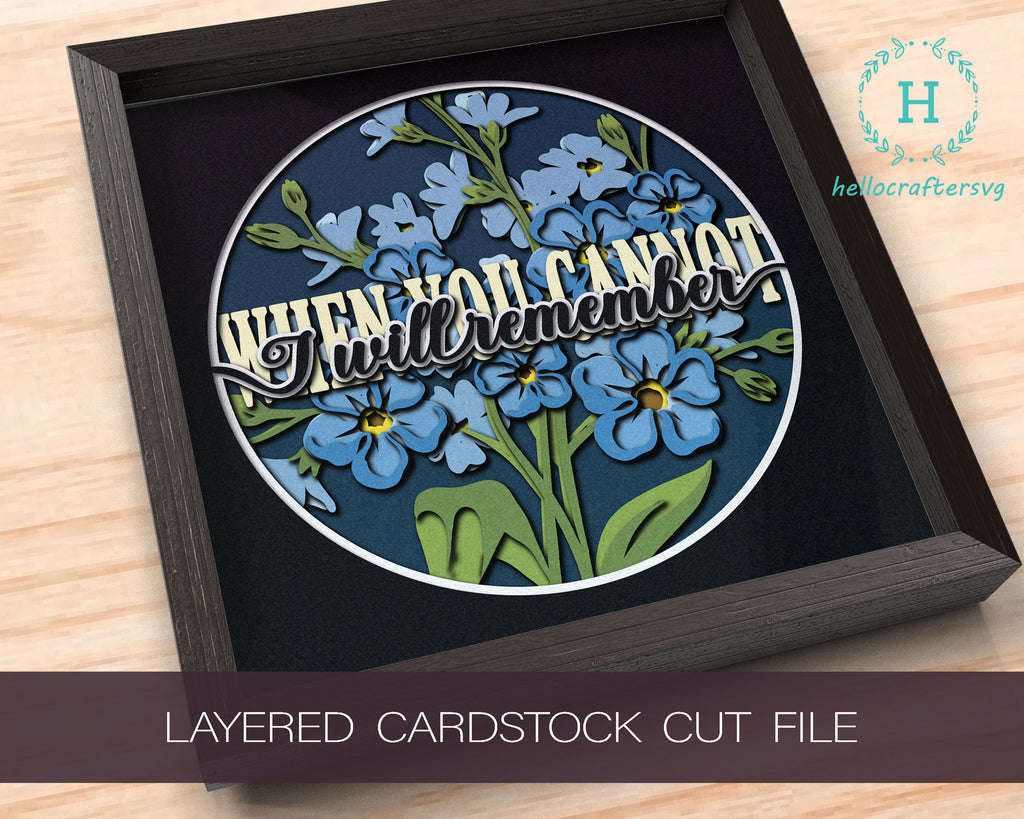 Alz Svg 3D Alzheimer Svg, Alzheimer Shadow Box Svg - hellocraftersvg
