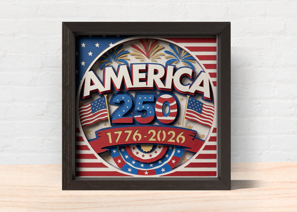AMERICA CELEBRATES 250 Svg - Cricut Files, Cardstock Svg, Silhouette Files - HelloCrafterSvg