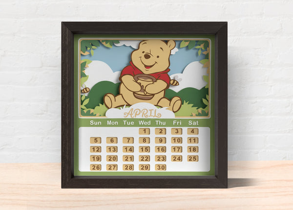 2026 DISNEY CALENDAR SHADOW BOX BUNDLE Svg - Cricut Files, Cardstock Svg, Silhouette Files - HelloCrafterSvg