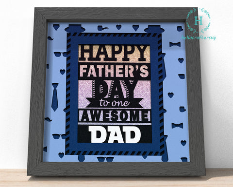 3D awesome dad Svg, Awesome FATHER'S DAY Shadow Box Svg22