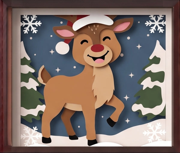 3D CHRISTMAS TRIO SET SHADOW BOX SVG
