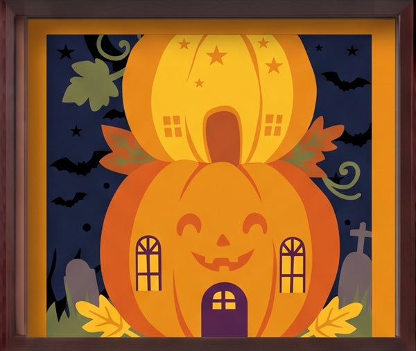 3D PUMPKIN PATCH TRIO SET SHADOW BOX SVG