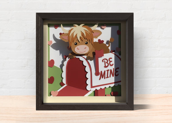 VALENTINE COW BUNDLE SHADOW BOX Svg (6 DESIGN)