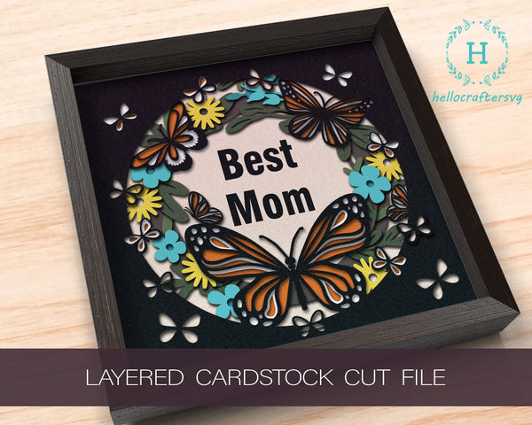 3D MOTHER'S DAY SHADOW BOX SVG BUNDLE Layered Svg - CUSTOMISABLE