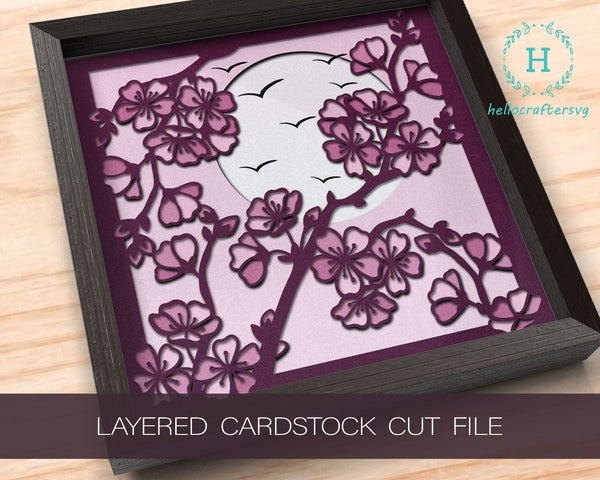 3D Blossom Svg, Blossom Shadow Box Svg - Cricut Files, Cardstock Svg, Silhouette Files - HelloCrafterSvg-43