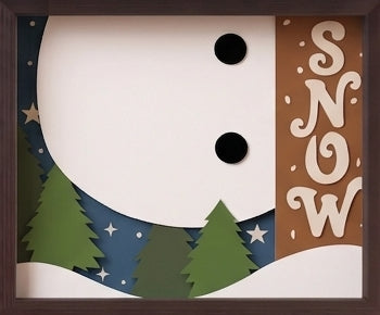3D SNOWMAN CARDINAL TRIO SET SHADOW BOX SVG