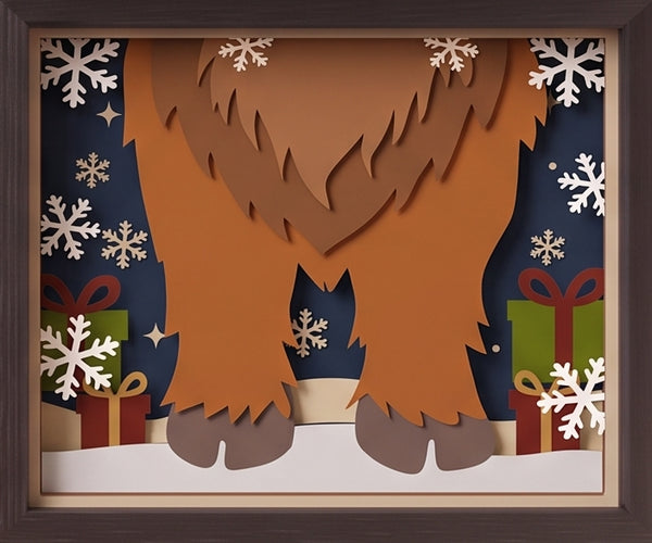 3D HIGHLAND COW TRIO SET CHRISTMAS SHADOW BOX SVG