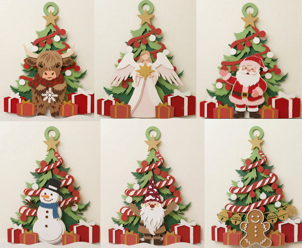 3D CHRISTMAS TREE ORNAMENT SET