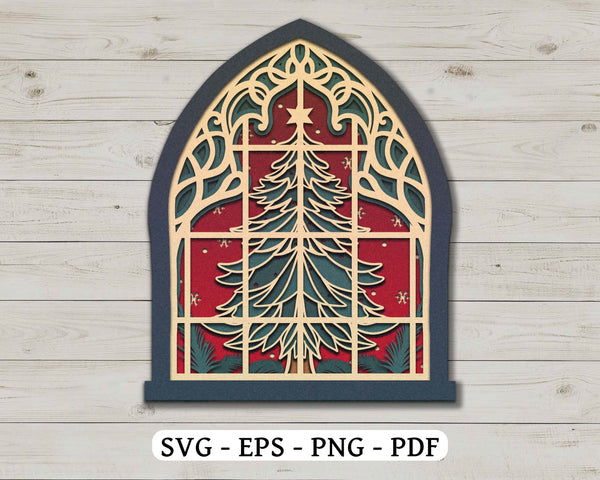 4 SEASON WINDOW CARD BUNDLE Svg - Cricut Files, Cardstock Svg, Silhouette Files - HelloCrafterSvg. 