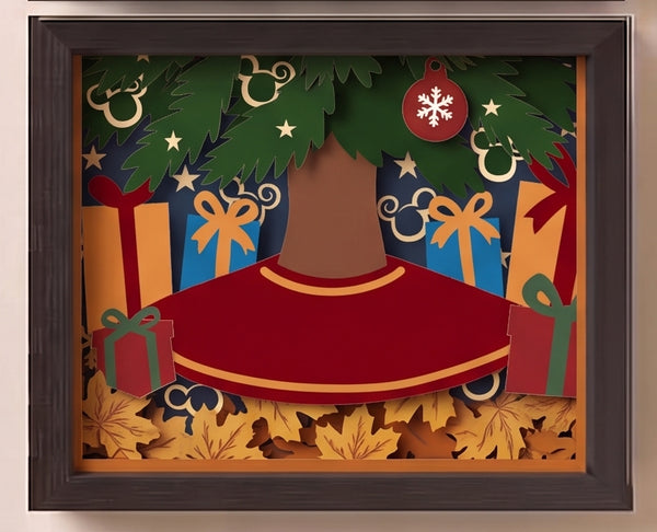 3D CHRISTMAS TREE TRIO SET SHADOW BOX SVG