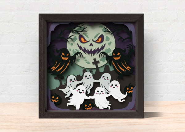 3D HALLOWEEN BUNDLE- Shadow Box Svg
