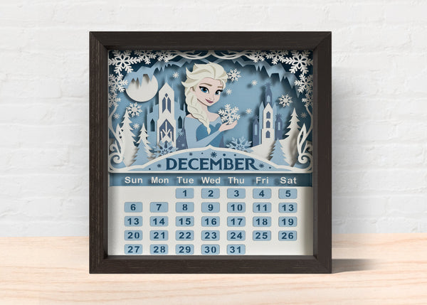 2026 DISNEY CALENDAR SHADOW BOX BUNDLE Svg - Cricut Files, Cardstock Svg, Silhouette Files - HelloCrafterSvg