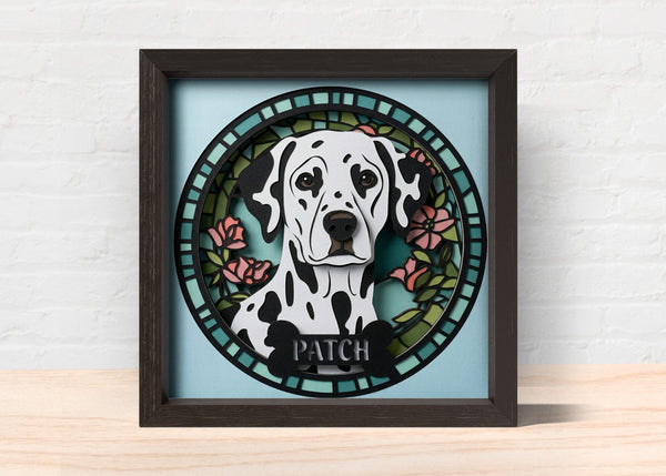 Dog bundle 2 Stained glass custom SHADOW BOX BUNDLE Svg - Cricut Files, Cardstock Svg, Silhouette Files - HelloCrafterSvg