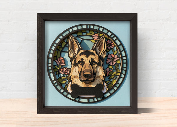 Dog bundle 2 Stained glass custom SHADOW BOX BUNDLE Svg - Cricut Files, Cardstock Svg, Silhouette Files - HelloCrafterSvg