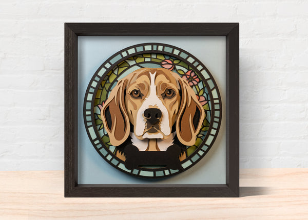 Dog bundle 2 Stained glass custom SHADOW BOX BUNDLE Svg - Cricut Files, Cardstock Svg, Silhouette Files - HelloCrafterSvg