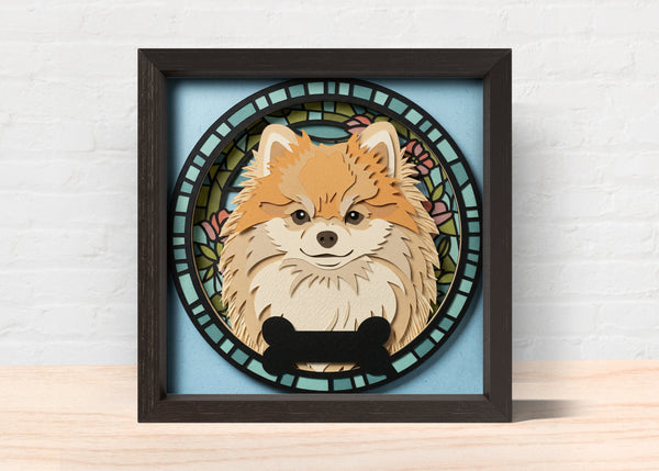 Dog bundle 2 Stained glass custom SHADOW BOX BUNDLE Svg - Cricut Files, Cardstock Svg, Silhouette Files - HelloCrafterSvg