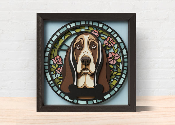 Dog bundle 2 Stained glass custom SHADOW BOX BUNDLE Svg - Cricut Files, Cardstock Svg, Silhouette Files - HelloCrafterSvg