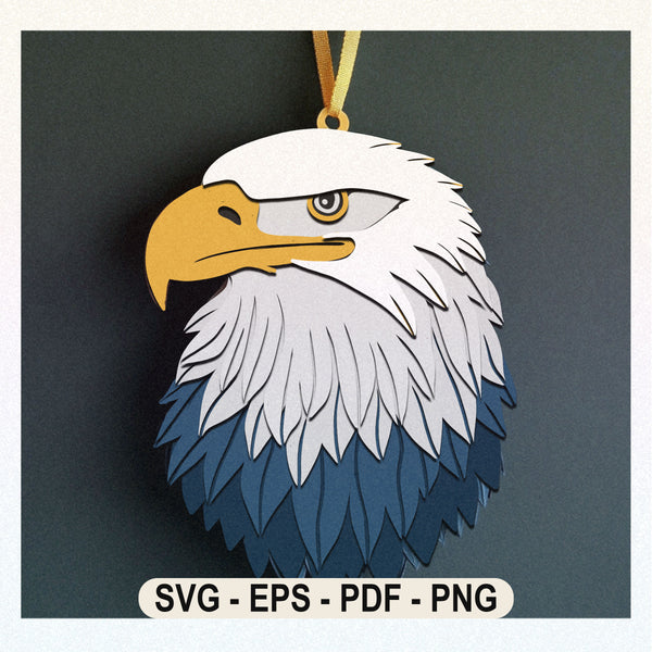 3d EAGLE Svg, LAYERED EAGLE Svg