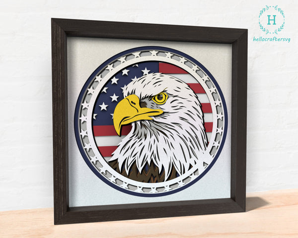 3d EAGLE Shadow box Svg