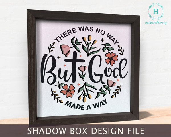 3D GOD made a way Religious Shadow Box Svg