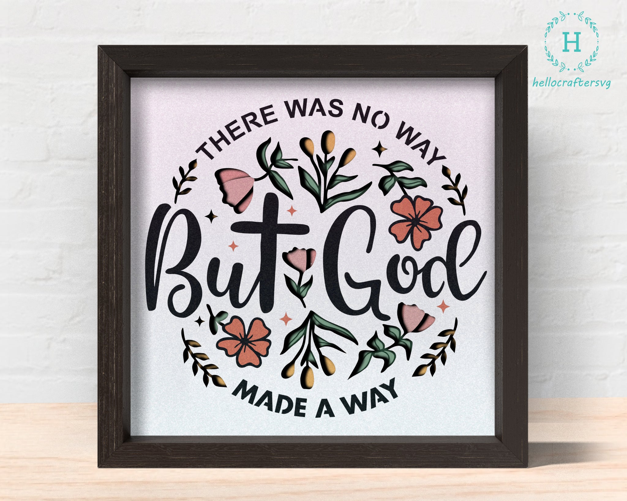 3D GOD made a way Religious Shadow Box Svg
