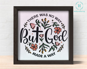 3D GOD made a way Religious Shadow Box Svg