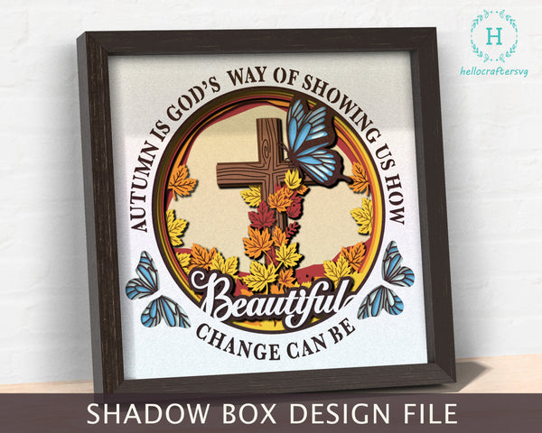 3D GODS WAY FALL Shadow Box Svg