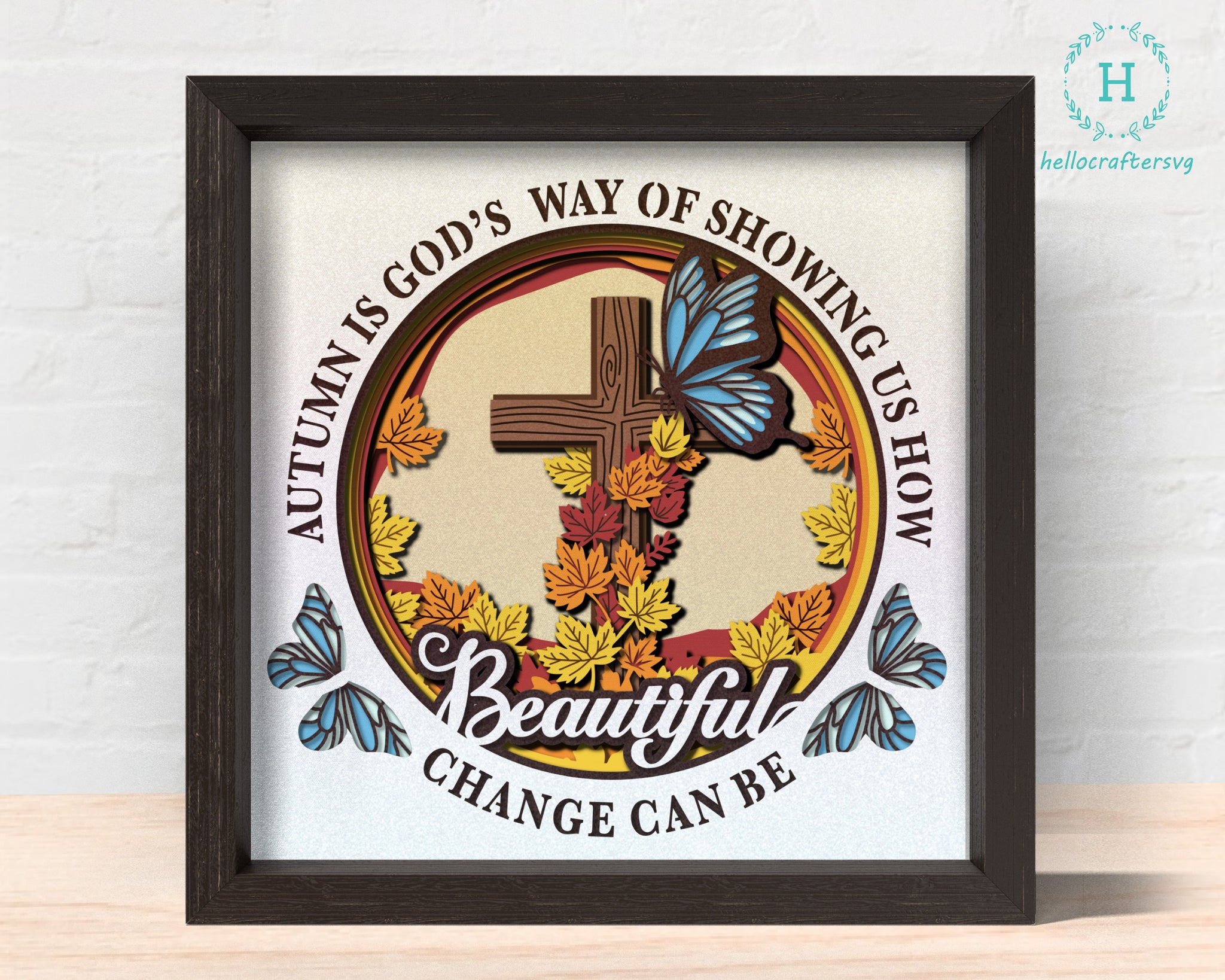 3D GODS WAY FALL Shadow Box Svg