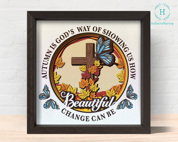 3D GODS WAY FALL Shadow Box Svg