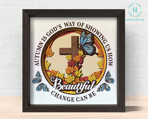 3D GODS WAY FALL Shadow Box Svg