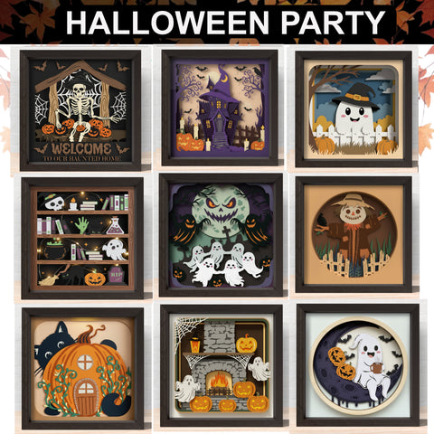 3D HALLOWEEN BUNDLE- Shadow Box Svg