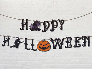 3D Happy halloween garland SVG