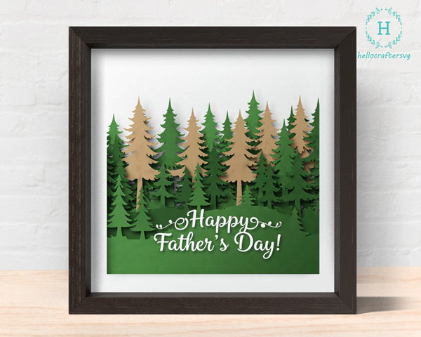 3d dad Svg, Happy FATHER'S DAY Shadow Box Svg